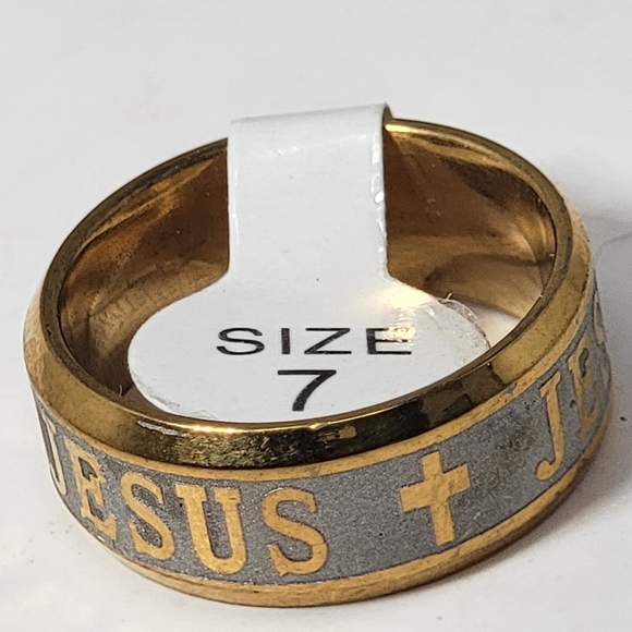 Jesus Religious Gold plated Rings - Picture 5 of 7